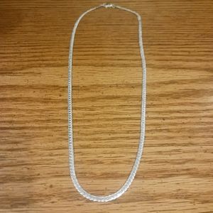 Sterling Silver chain 20" (Sideways flat links)